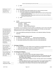 Form DV-PP108.3 Parenting Plan - Illinois, Page 5
