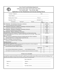 Document preview: Application for Non-residential (Commercial) Building Permit - Ohio