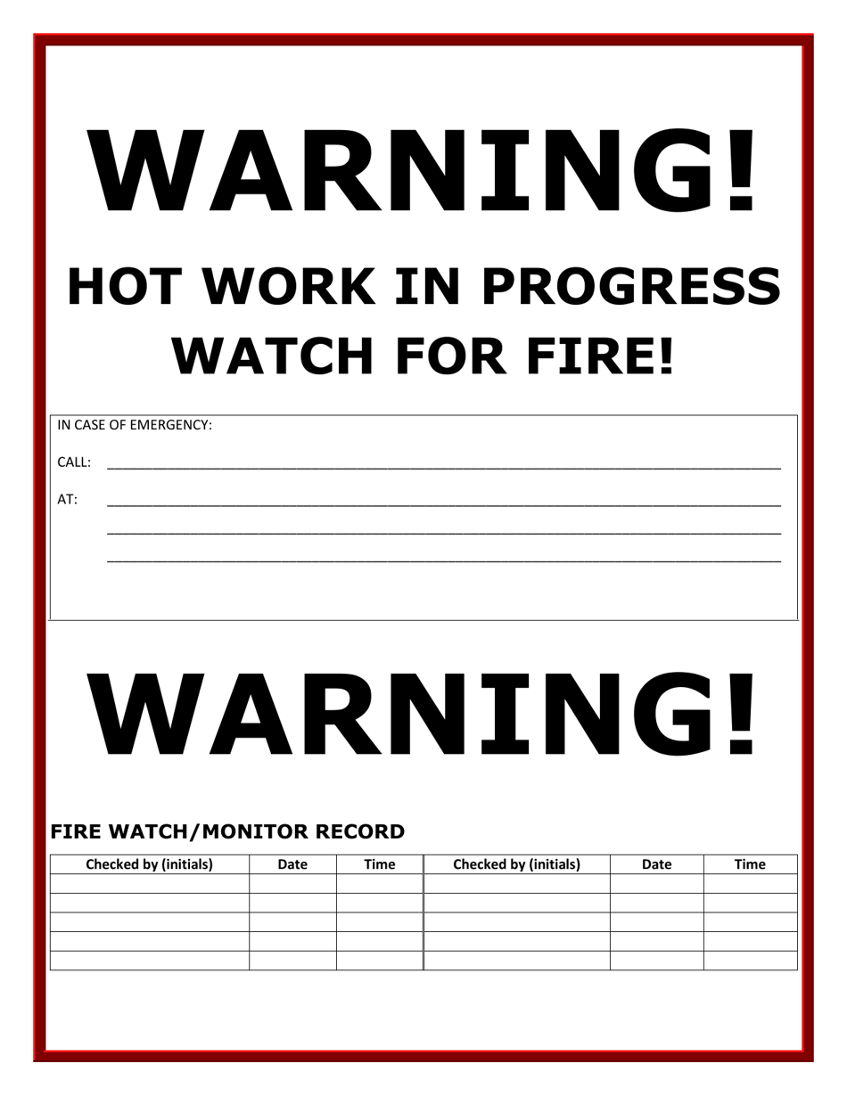 Hot Work Permit - City of South Euclid, Ohio, Page 3