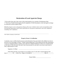 Declaration of Local Agent-In-charge - City of South Euclid, Ohio, Page 2