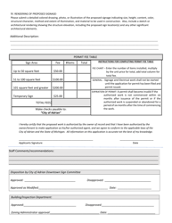 Sign Permit Application - City of Adrian, Michigan, Page 2