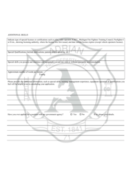 Application for Fulltime and Paid-On Call Employment - City of Adrian, Michigan, Page 6