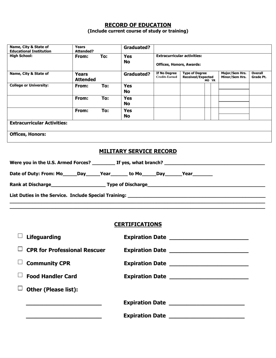 City of Adrian, Michigan Seasonal Application for Employment Fill Out, Sign Online and