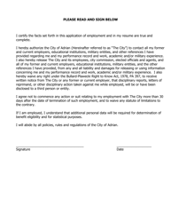 Seasonal Application for Employment - City of Adrian, Michigan, Page 4
