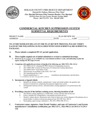 Document preview: Commercial Kitchen Suppression System Submittal Requirements - DeKalb County, Georgia (United States)