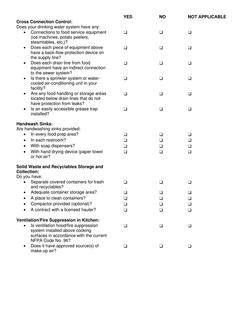 Plan Review Application for Food Service Establishments - Borough of Emmaus, Pennsylvania, Page 6
