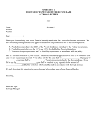 Low Income Reduced Refuse Rate Application - Borough of Emmaus, Pennsylvania, Page 11