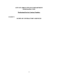 Professional Services Contract - City of Adrian, Michigan, Page 19