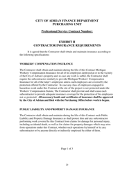 Professional Services Contract - City of Adrian, Michigan, Page 20