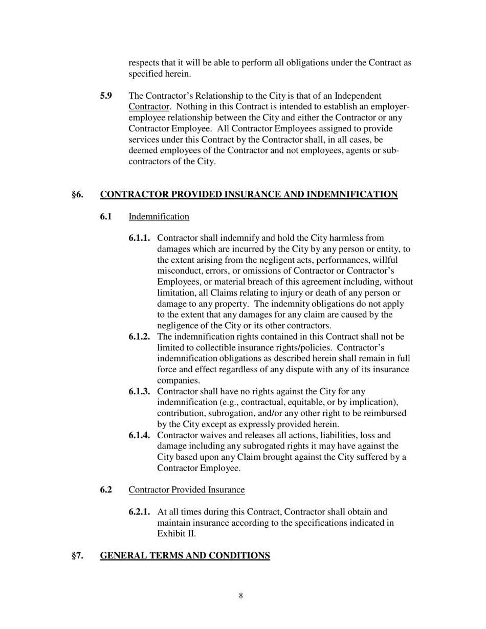 Professional Services Contract - City of Adrian, Michigan, Page 8