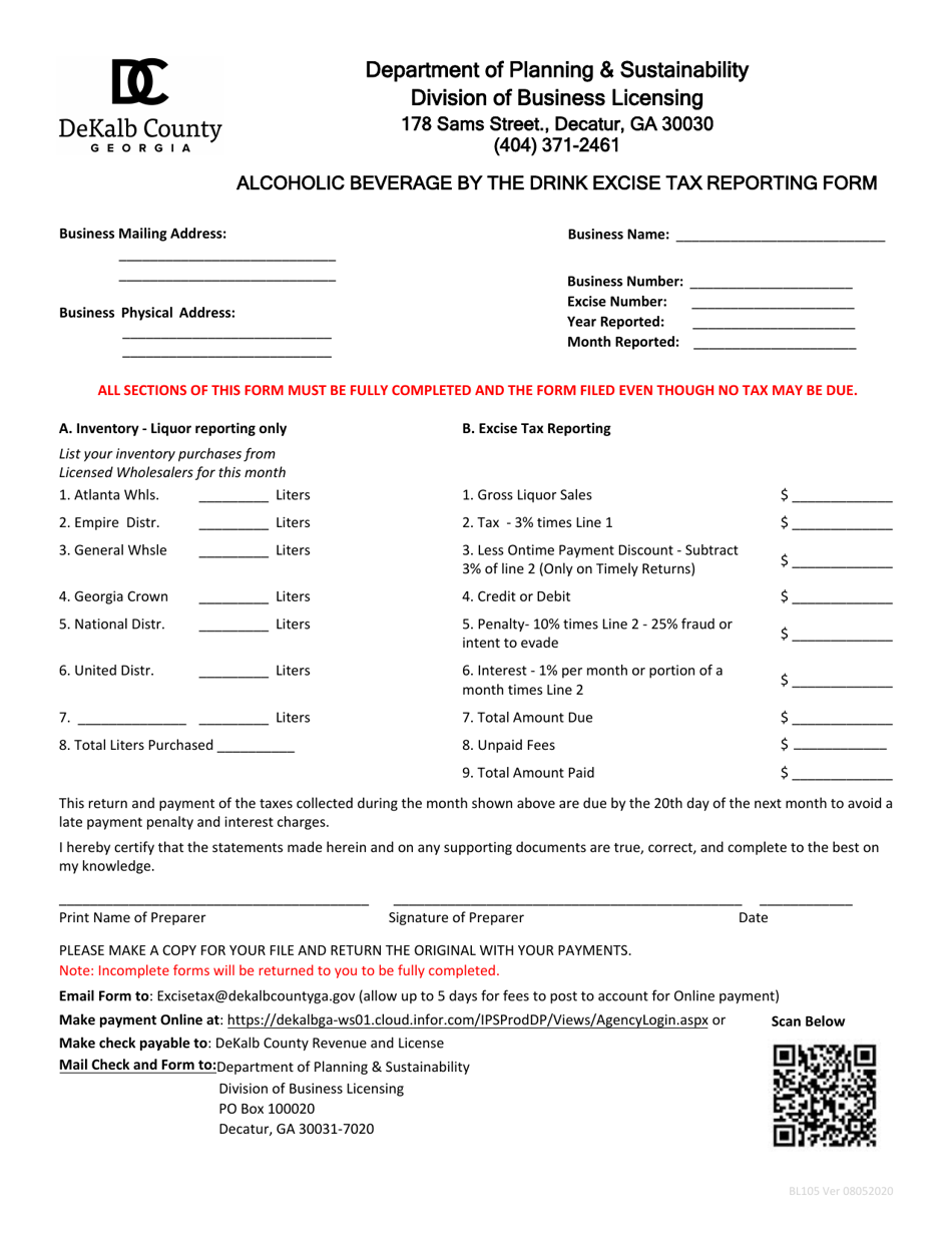 Form BL10S Fill Out, Sign Online and Download Fillable PDF, DeKalb