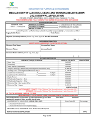 Alcohol License and Business Registration Renewal Application - DeKalb County, Georgia (United States), Page 3