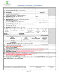 Alcohol License and Business Registration Renewal Application - DeKalb County, Georgia (United States), Page 4