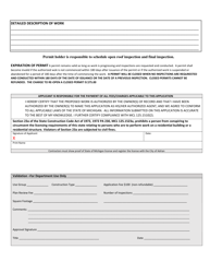 Building Permit Application - Roofing - City of Adrian, Michigan, Page 2