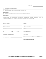 BCPC Form 333 Supplement to Petition for Adoption of Minor - Butler County, Ohio, Page 2