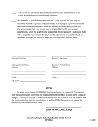 BCPC Form AESA Application for Authority to Establish Stable Account With Assets/Income of the Ward - Butler County, Ohio, Page 2