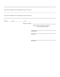 BCPC Form 801R Affidavit for Involuntary Commitment - Butler County, Ohio, Page 2