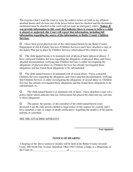 Motion for an Emergency Order of Custody and/or Hearing - Butler County, Ohio, Page 6