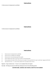 Form PW-12 (PW-1) Monthly Withholdings Form - City of Parma, Ohio, Page 6