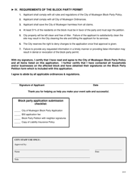 Block Party Application - City of Muskegon, Michigan, Page 2