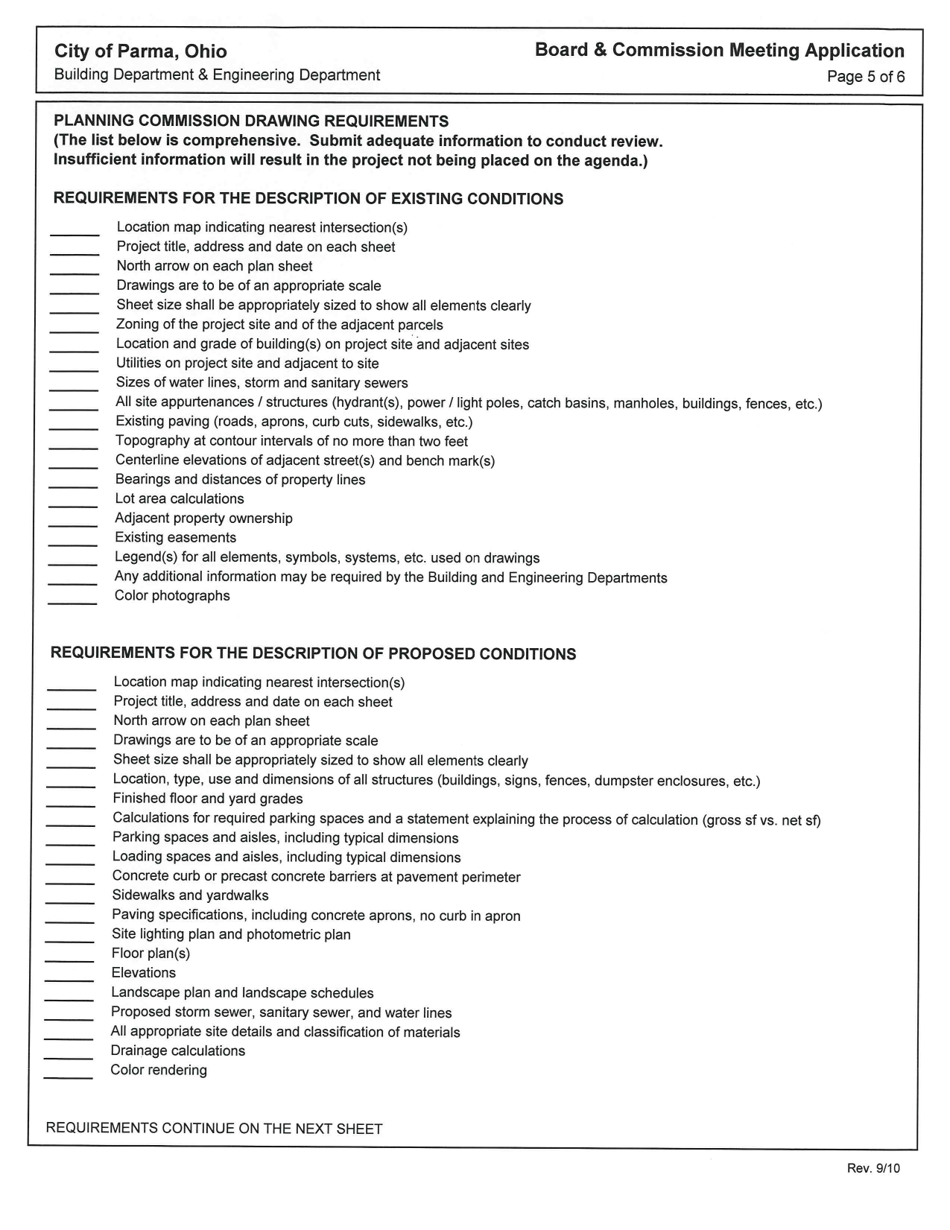 Board and Commission Meeting Application - City of Parma, Ohio, Page 5