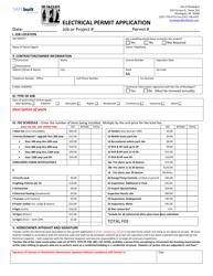 Document preview: Electrical Permit Application - City of Muskegon, Michigan