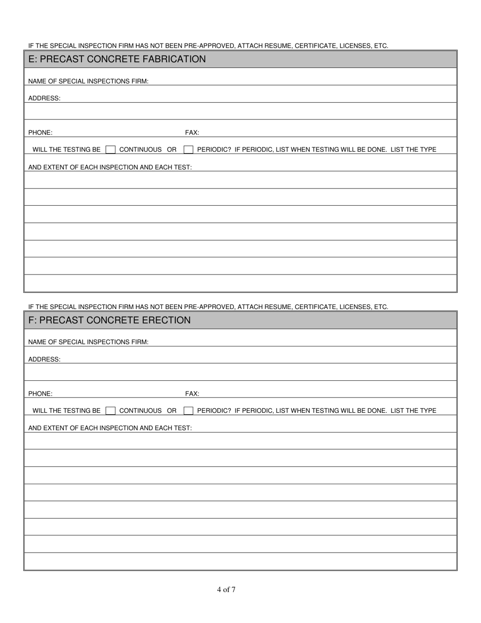 Application for Special Inspection - City of Muskegon, Michigan, Page 4