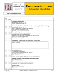 Commercial Plans Submittal Checklist - City of Muskegon, Michigan, Page 2