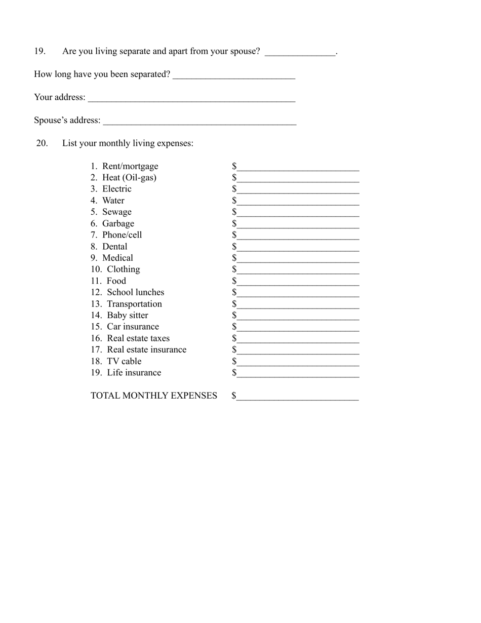 Financial Affidavit - Belmont County, Ohio, Page 4