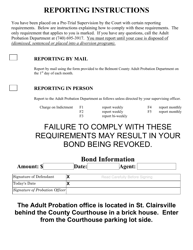 Conditions of Bond &amp; Pre-trial Release - Adult Probation - Belmont County, Ohio, Page 2