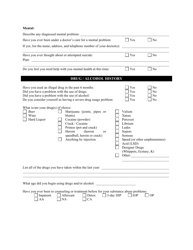 Pre-trial Supervision Questionnaire - Adult Probation - Belmont County, Ohio, Page 6