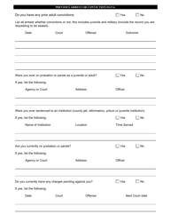Sealing of Record Investigation Questionnaire - Adult Probation - Belmont County, Ohio, Page 4