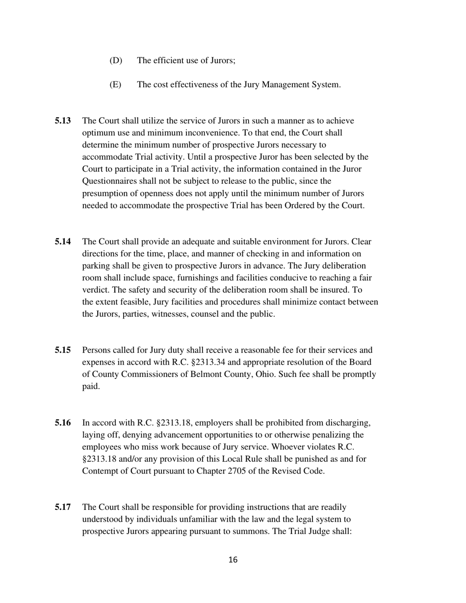 Appendix A Request for Excuse or Deferral - Belmont County, Ohio, Page 5