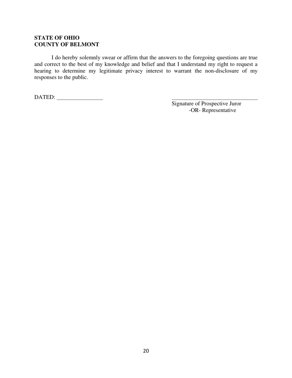 Appendix A Request for Excuse or Deferral - Belmont County, Ohio, Page 9