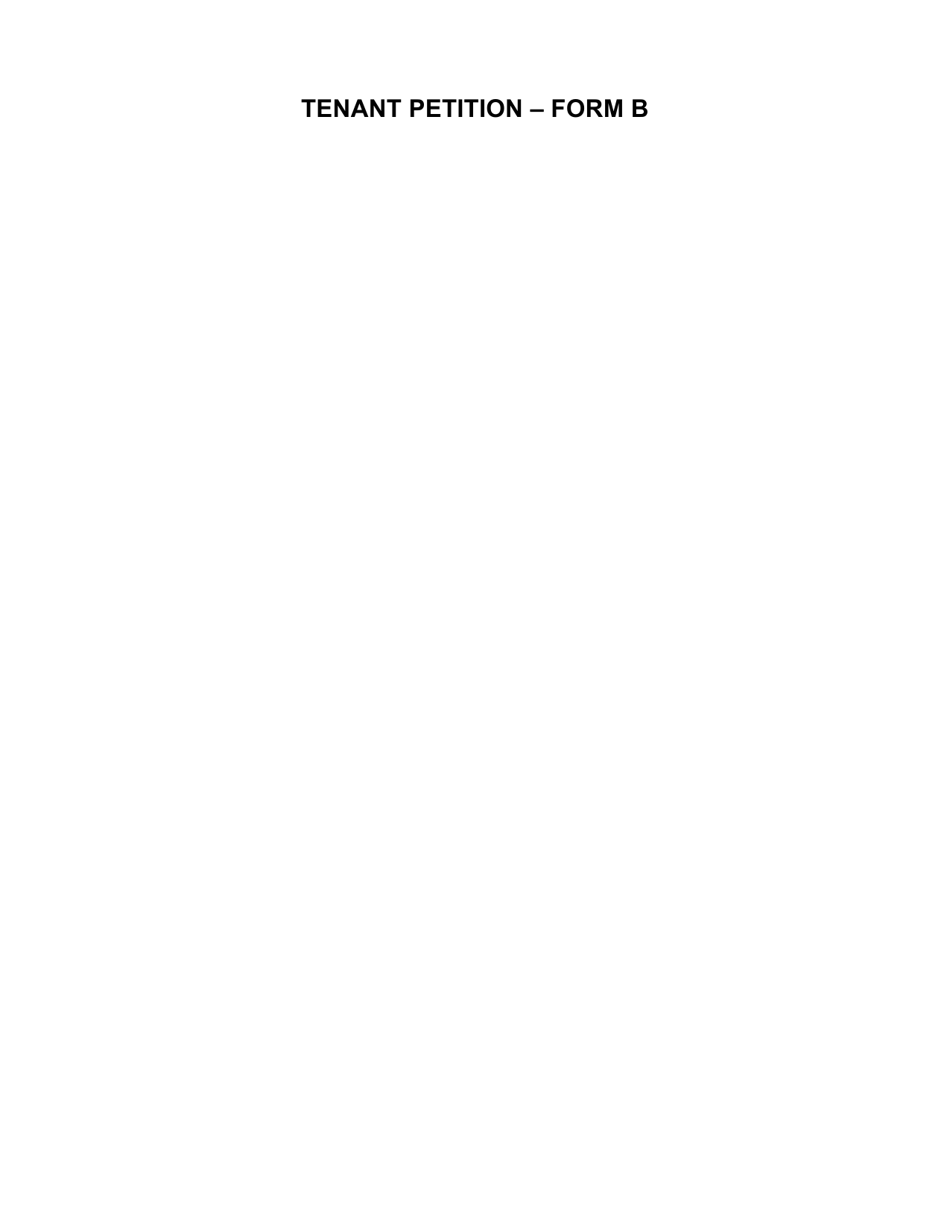 Form 516B Tenant Petition: Failure to Repair and Maintain - City and County of San Francisco, California, Page 5