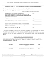 Form 534 Landlord Petition for Exemption Based on Substantial Rehabilitation - City and County San Francisco, California, Page 7