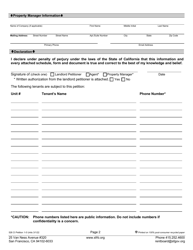 Form 526 &quot;Landlord Capital Improvement Petition for Properties With 1-5 Residential Units&quot; - City and County of San Francisco, California, Page 6