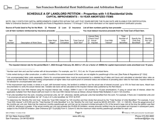 Form 526 Landlord Capital Improvement Petition for Properties With 1-5 Residential Units - City and County of San Francisco, California, Page 8