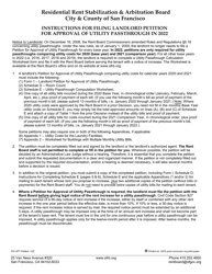 Form 1 (533) Landlord Petition for Approval of Utility Passthrough - City and County of San Francisco, California