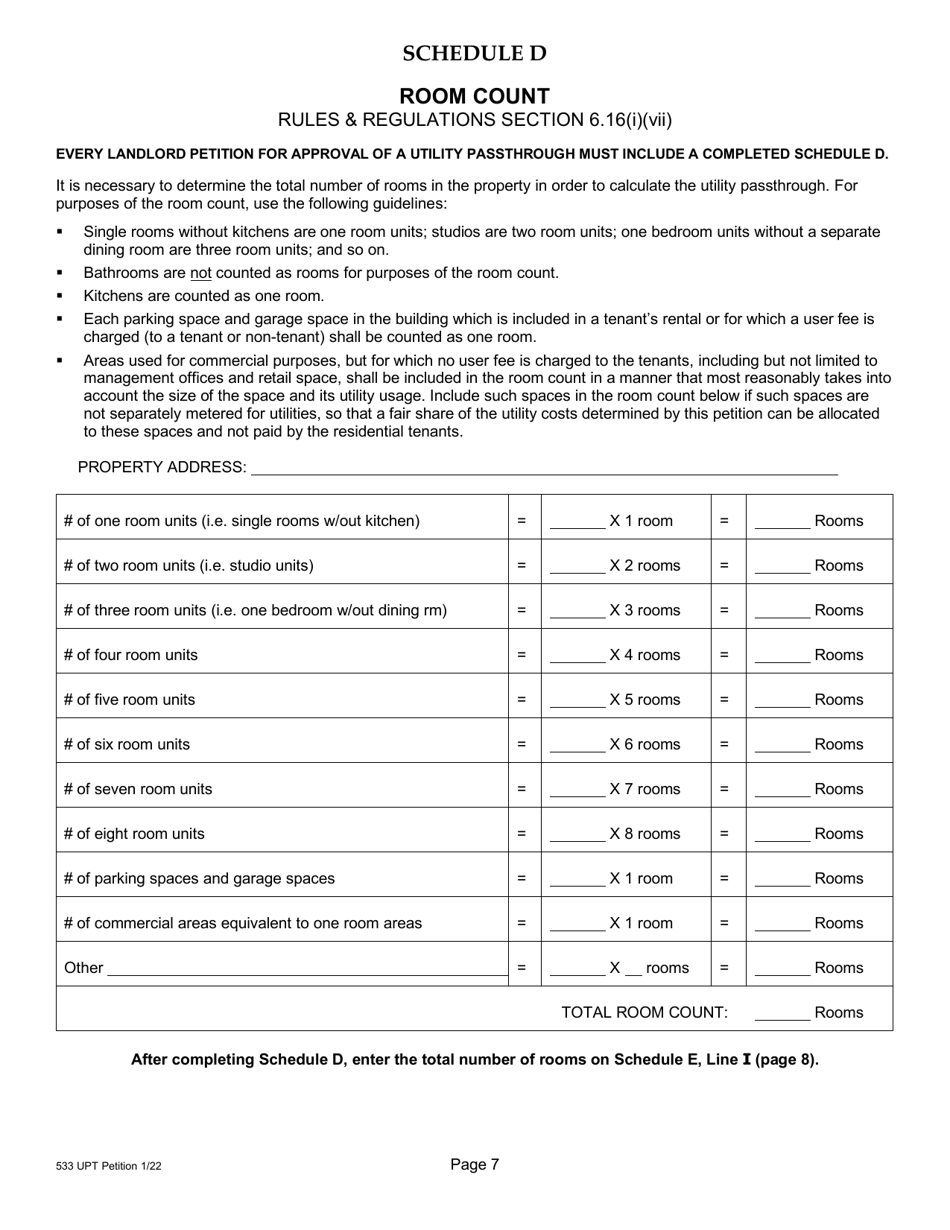 Form 1 (533) Landlord Petition for Approval of Utility Passthrough - City and County of San Francisco, California, Page 8