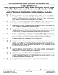 Form 528 Landlord Capital Improvement Petition for Seismic and Other Work Required by Law - City and County of San Francisco, California