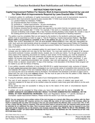 Form 528 Landlord Capital Improvement Petition for Seismic and Other Work Required by Law - City and County of San Francisco, California, Page 2