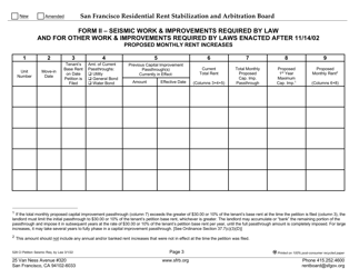 Form 528 Landlord Capital Improvement Petition for Seismic and Other Work Required by Law - City and County of San Francisco, California, Page 7