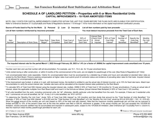 Form 527 Landlord Capital Improvement Petition for Properties With 6 or More Residential Units - City and County of San Francisco, California, Page 10