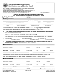 Form 527 Landlord Capital Improvement Petition for Properties With 6 or More Residential Units - City and County of San Francisco, California, Page 5