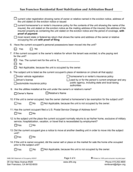 Form 546B Statement of Occupancy Following Service of Owner or Relative Move-In Eviction Notice - City and County of San Francisco, California, Page 4