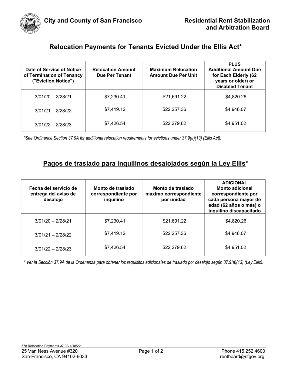 Form 541 Notice of Intent to Withdraw Residential Units From the Rental Market - City and County of San Francisco, California, Page 7