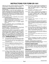 Form GR-1041 Income Tax Return for Estates and Trusts - City of Grand Rapids, Michigan, Page 4