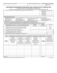 Form GR-1065 Schedule RZ Partnership Renaissance Zone Deduction - City of Grand Rapids, Michigan, Page 3