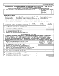 Document preview: Form GR-1120 Schedule RZ Corporation Renaissance Zone Deduction - City of Grand Rapids, Michigan